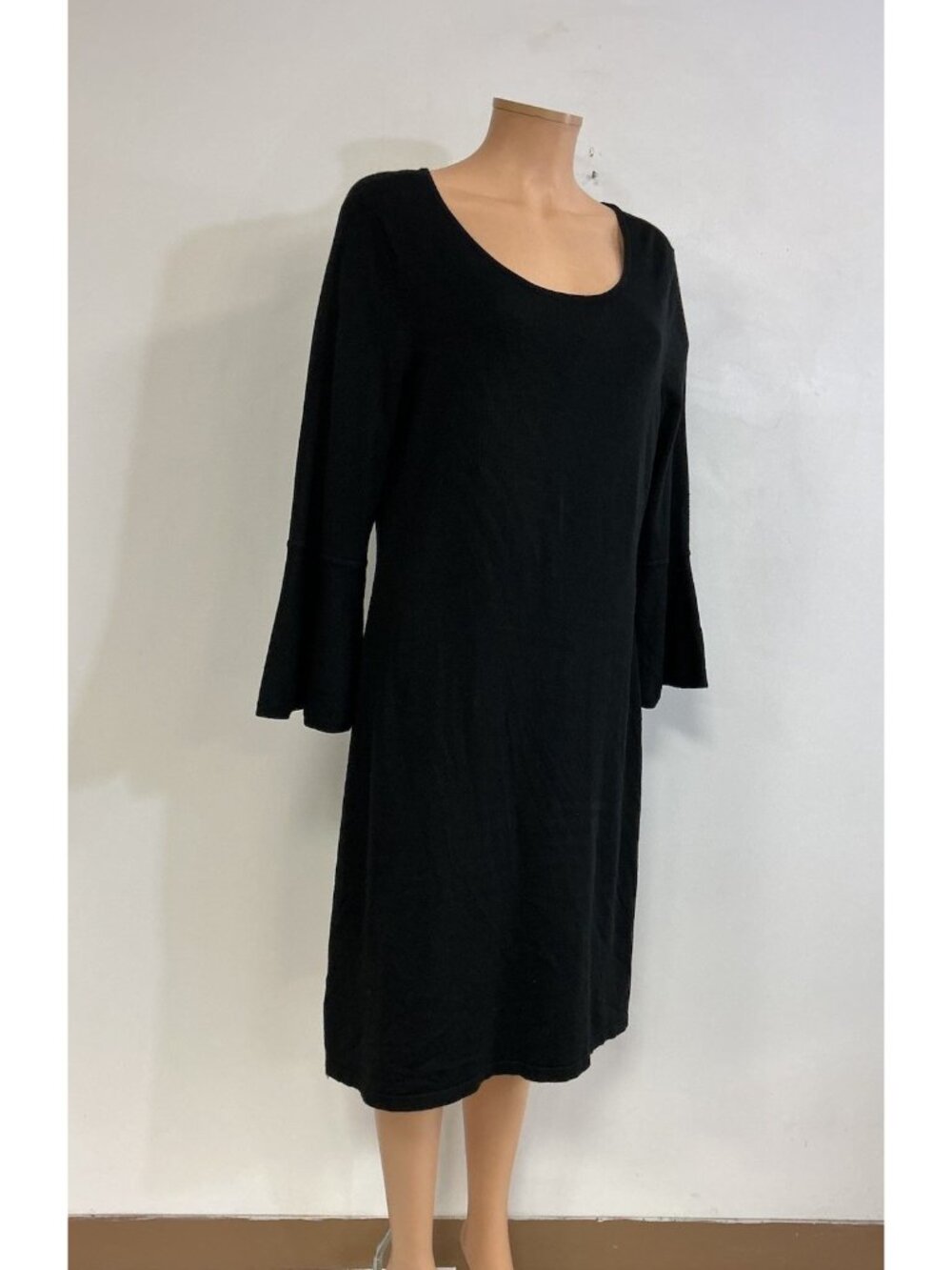 Calvin Klein Sweater Dress A Line Flare Sleeves Womens XL